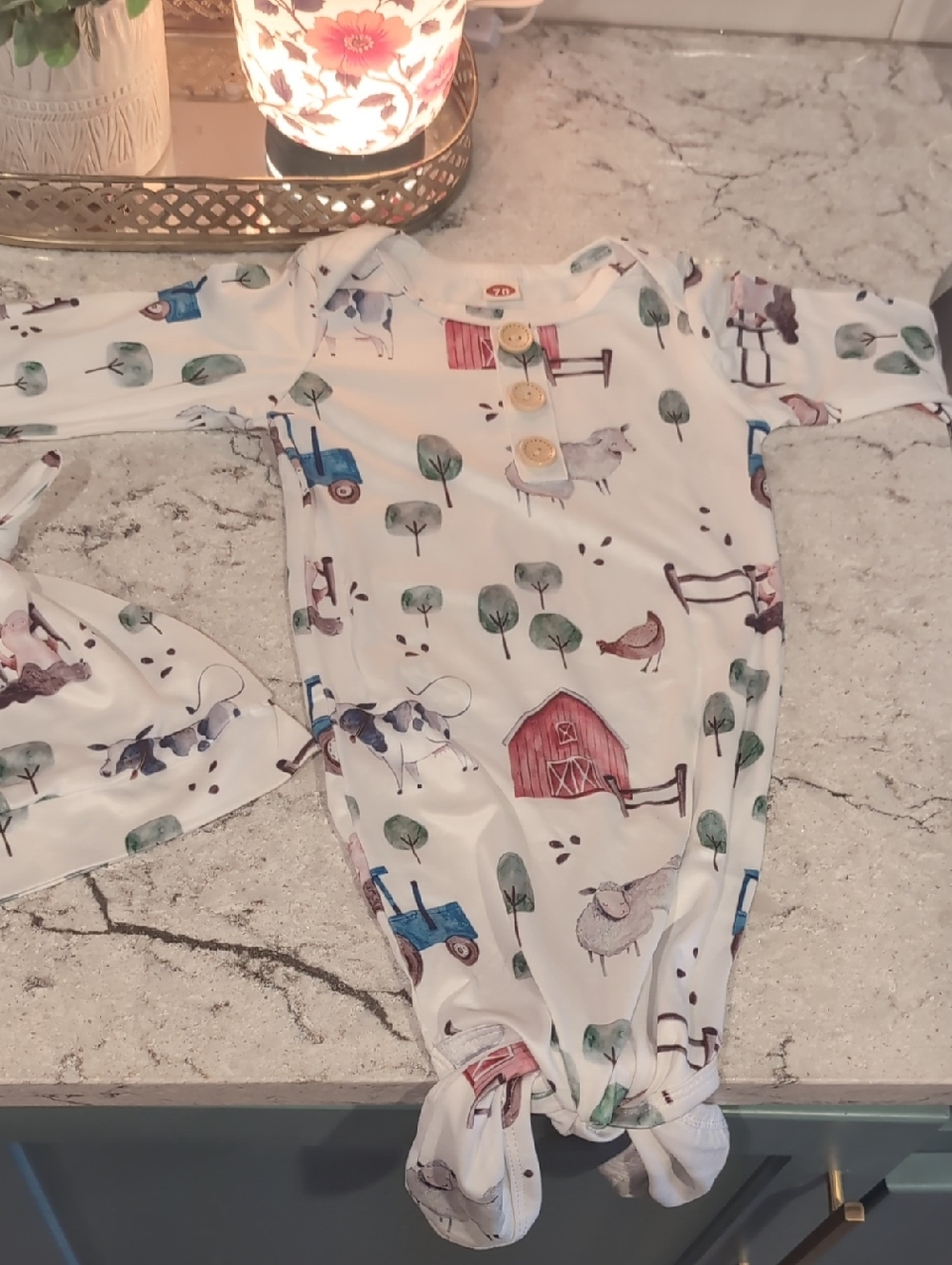 Brand New Infant Gown And Hat